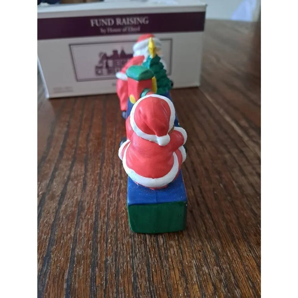 Vintage House of Lloyd Christmas Holiday Ceramic Santa Block Party Figurine